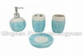 sweater shape 100% handpainted ceramic bathroom collection set 4