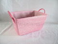 double handles pp straw wicker storage