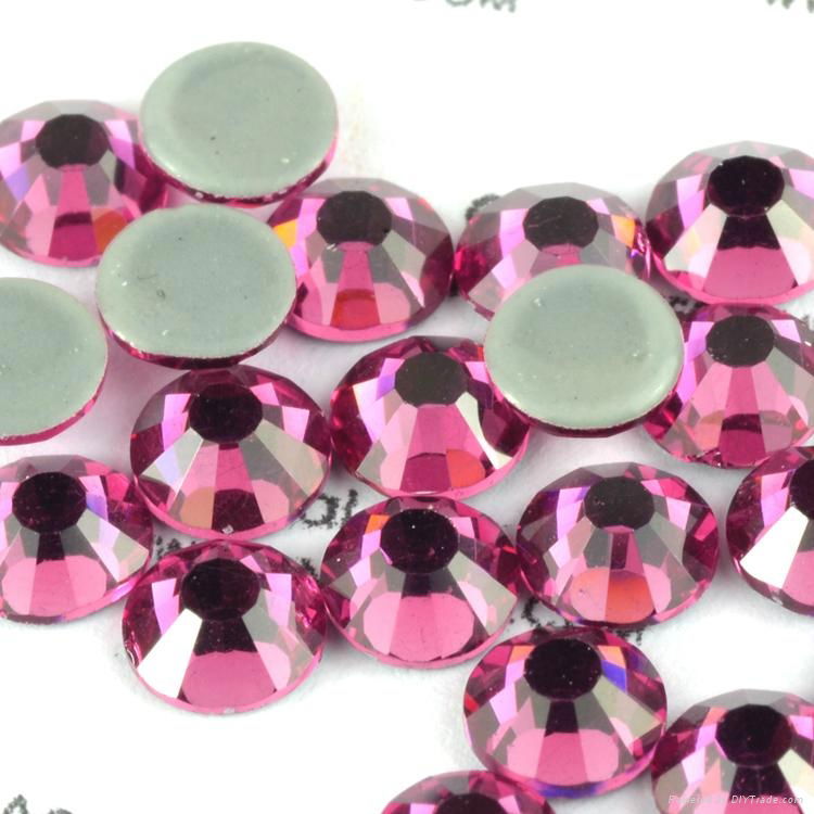 16 cuts Hot fix rhinestone heat transfer crystal stone with glue  3