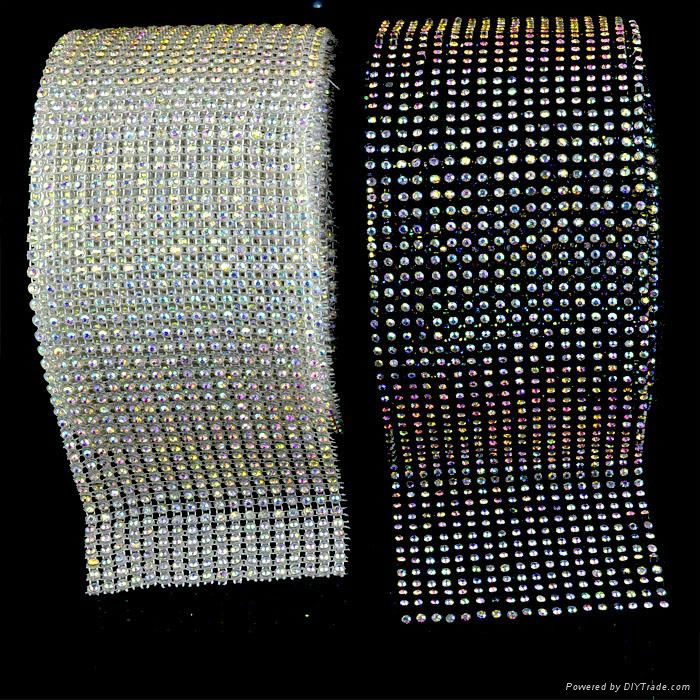 Fashion Elastic Stretch Rhinestone Trimming Rolls Sheets for Party Decoration