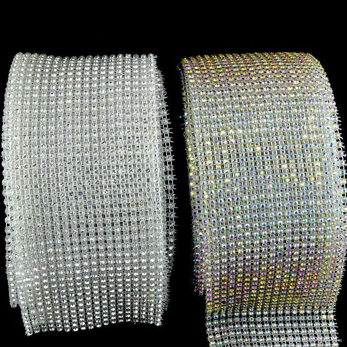 Top Quality Flexible elastic stretch crystal rhinestone trimming mesh