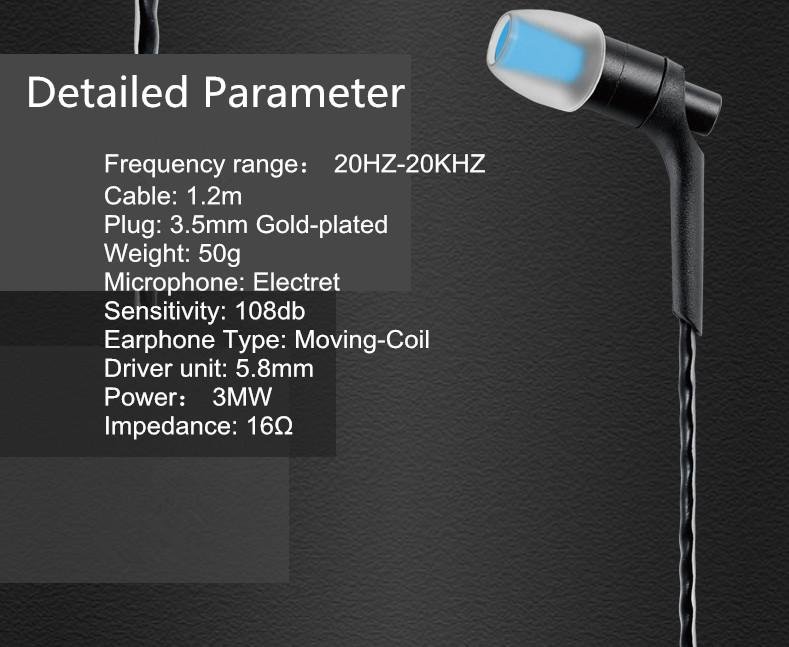 Sport in-ear mini earphone for iPhone Samsung 3