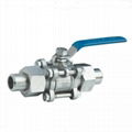 3 Pcs All Nominal Swing Butt-Wdiding Stainless Steel Ball Valve 1