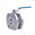 Casting Steel Wafer Type Thinner Flange Ball Valve 1