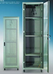 network cabinet with toughened glass door