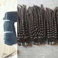 Top quality Curly/Wavy Weft Remy Human Hair from Vietnam 1