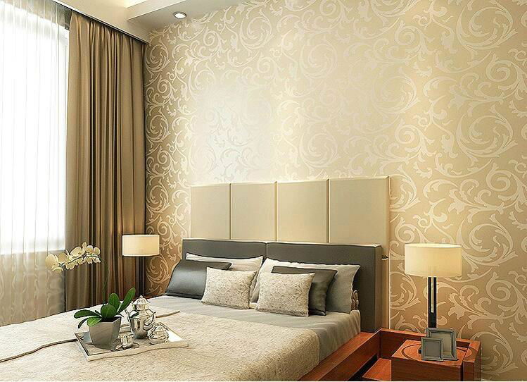 High quality European style wallpaper Non-woven Buttercup leaves pattern wall pa 2