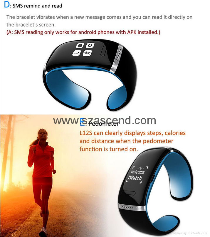 Bluetooth Smart Bracelet High Quality LED Screen Smart Bluetooth Bracelet, Smart 3