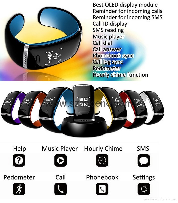 Bluetooth Smart Bracelet High Quality LED Screen Smart Bluetooth Bracelet, Smart 5