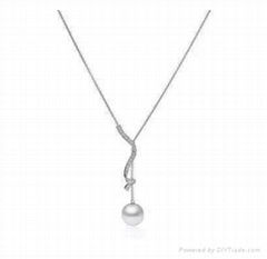 NEFFLY High Quality 925 Sterling Sliver Pearl Necklace Women for Party Pendant 1