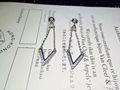  Neffly JEWELRY fashion V STYLE earings S925 silver plated 18K Gold w