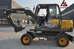 Chinese Mini Excavator for Sale 6 Ton Wheel Excavator Js75-9m