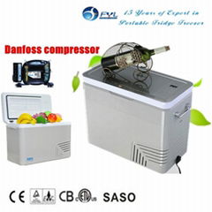 Mini fridge freezer for car