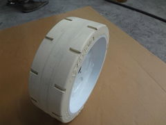 12x4x9 1/4 lift wheel cured on tyre in stations ports