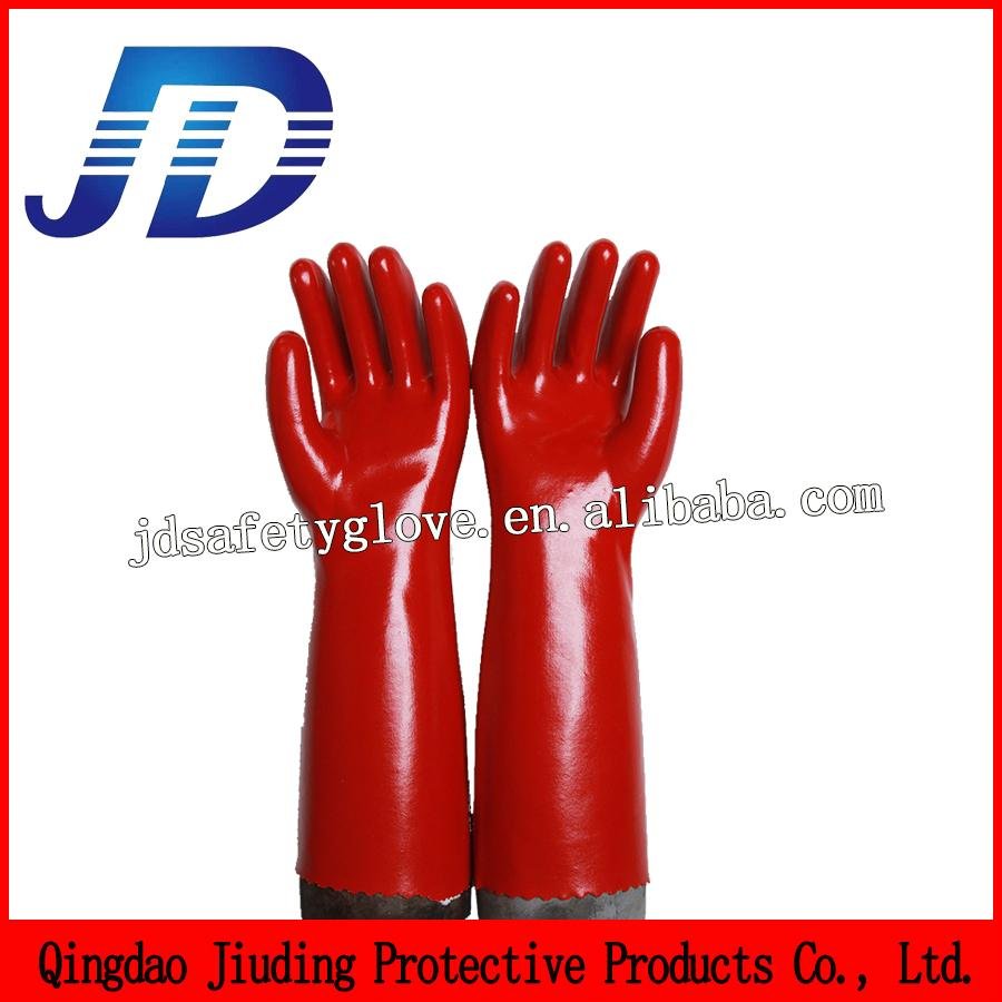 pvc oil resistant smooth finished gloves