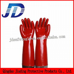 pvc oil resistant smooth finished gloves