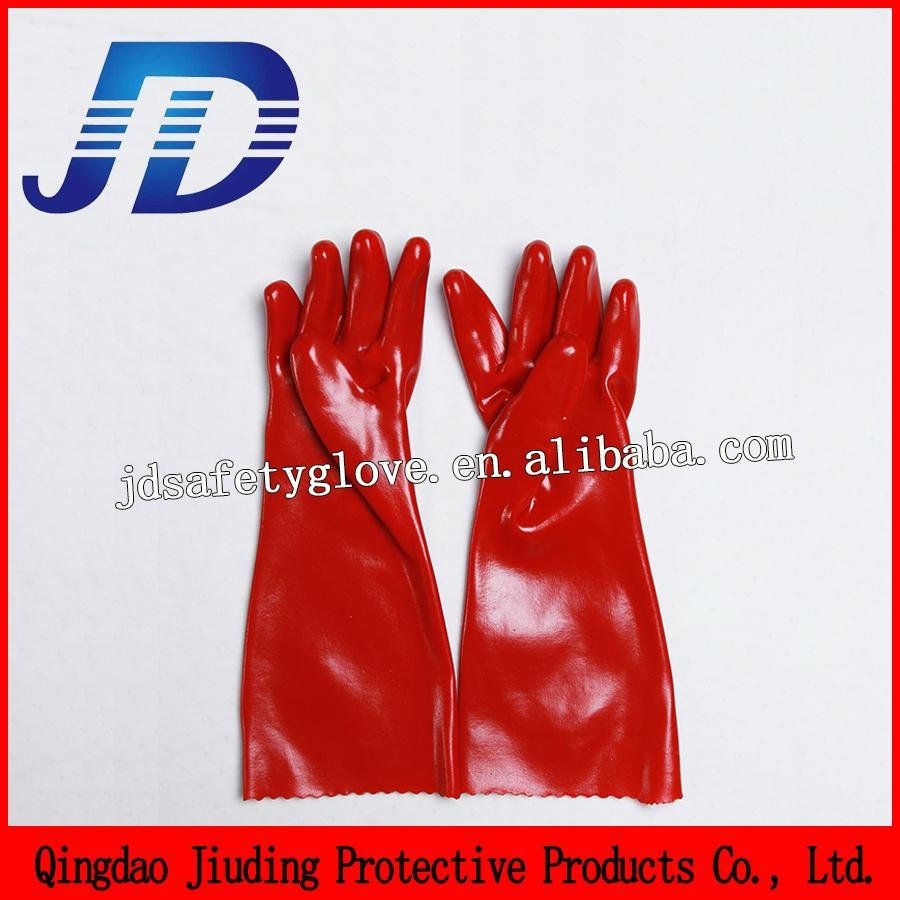 pvc oil resistant smooth finished gloves 2