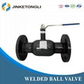 JKTL high temperature double flange welded ball valve 