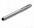 China supplier Promotional 4 in 1 stylus touch pen with LED torch light laser po