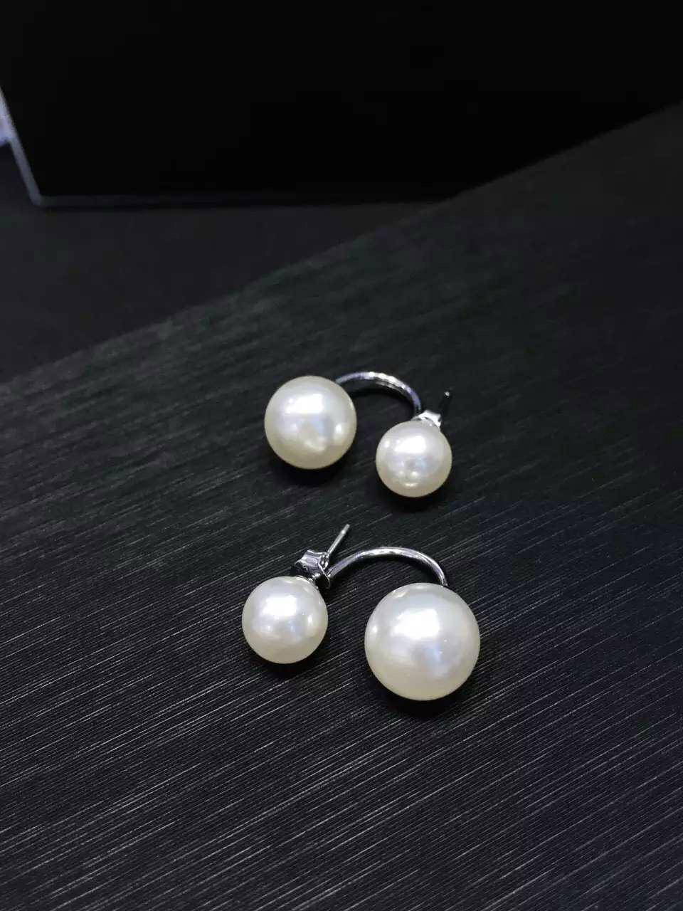 Neffly S925 Pearl Stud Earrings Korean movie The winter wind blowing at Song Hye 3