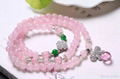 2016 NEFFLY Pink Madagascar Powder Crystal 6mm European Asian Style Beaded Stran