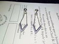 Neffly JEWELRY fashion V STYLE earings S925 silver plated 18K Gold with Singer S 4