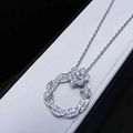 NEFFLY Nice Rose flower 925 Sterling Sliver necklace Women Girls For Party&Gift  1