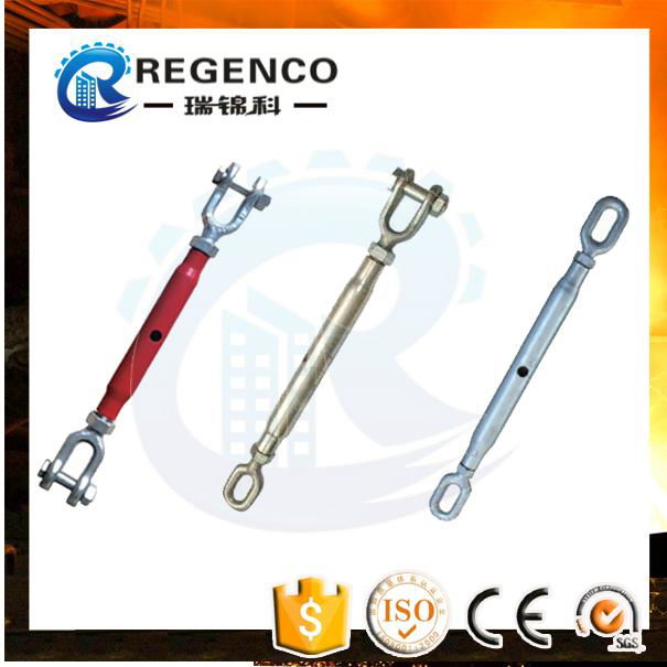 High Quality Carbon Steel Drop Forged Galvanized Din1480 Wire Rope Turnbuckle