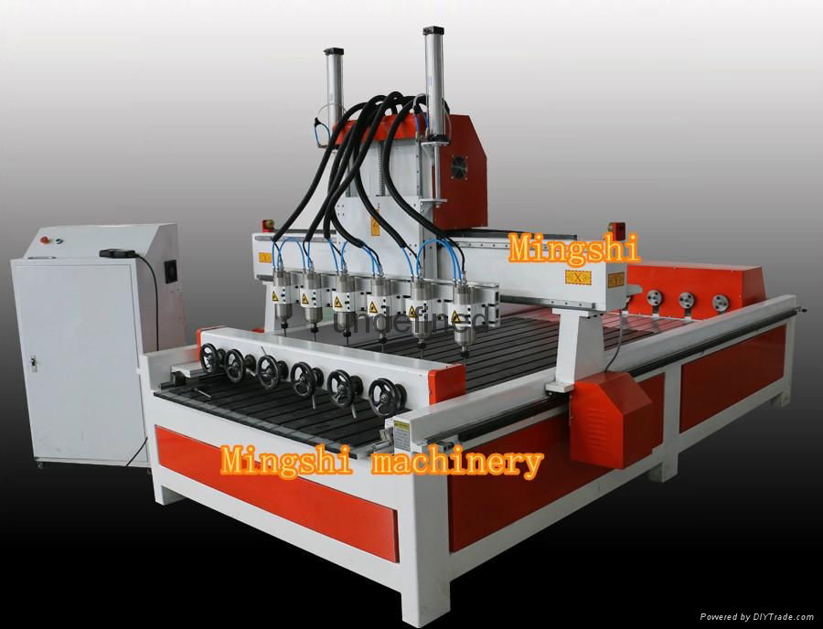 Professional Multi head 4 axis cnc router machine with multi rotary