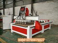 china multi spindles 3d cnc router machine with 4th axis 1