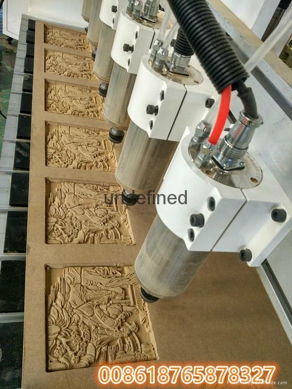 china multi spindles 3d cnc router machine with 4th axis 2