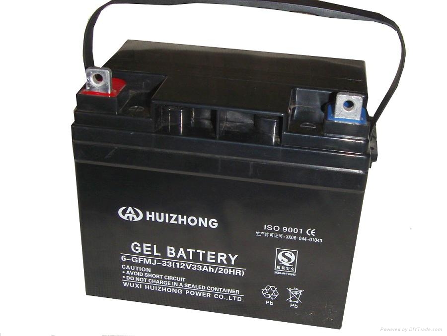SGS CE Solar energy store 12v 33ah deep cycle gel battery 6GFMJ33