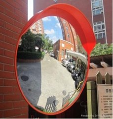 Traffic safety convex mirror