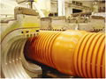 PE/PVC single and double wall corrugated pipe production line