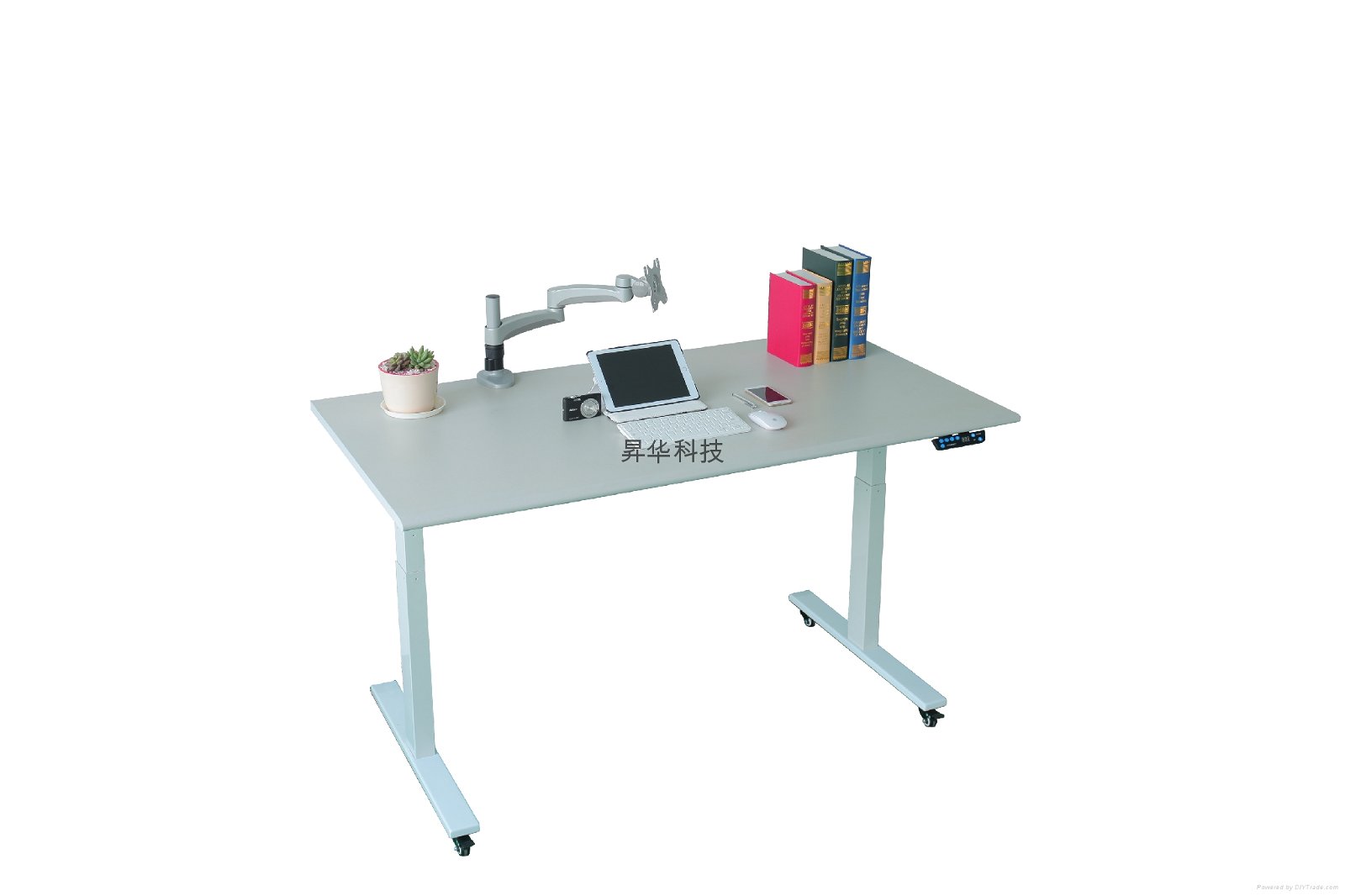 Height Adjustable Table with Electric Lifting Column