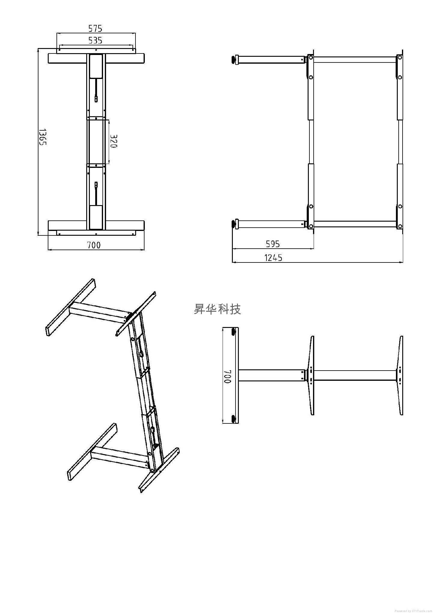 Height Adjustable Table with Electric Lifting Column 4