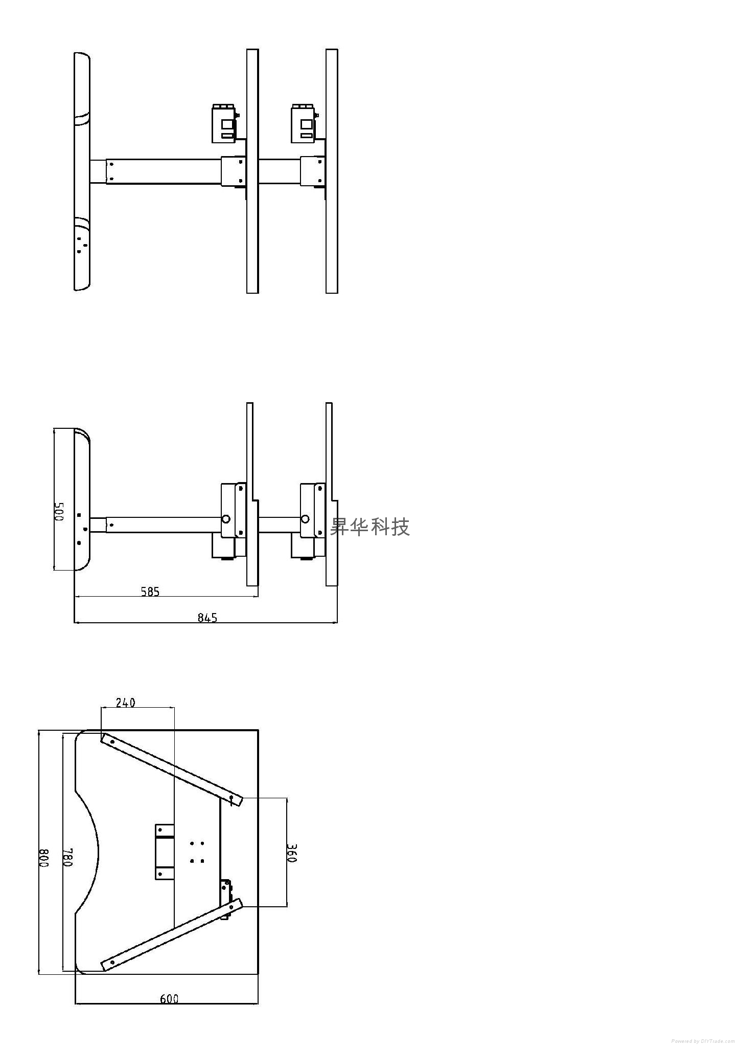 Electric Height Adjustable Table Leg with 1 Lifting Columns