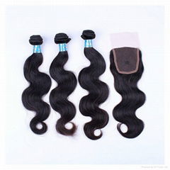 Free weave hair package Factory wholesale price brazilian body wave hair with to