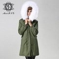2016 Fashionable Designer Women Winter Long Natural Fox Fur Coat 5