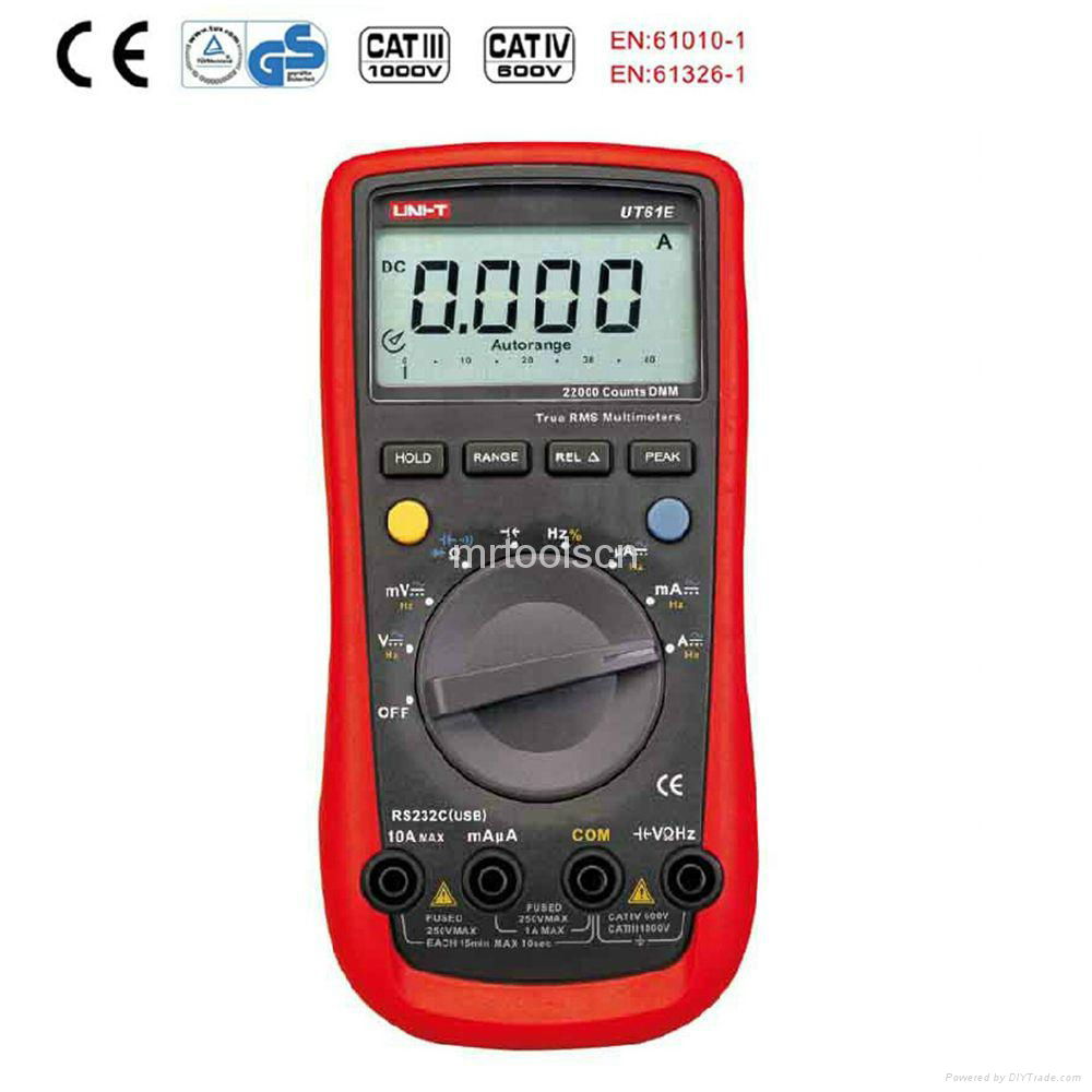 NI-T UT61E Digital Multimeter auto range true RMS Peak value RS232 REL AC/DC  2