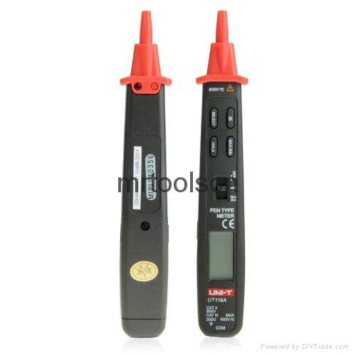 UT118A Pen Type Hold Digital Multimeters Instrumentation LCD AC/DC Voltmeter 