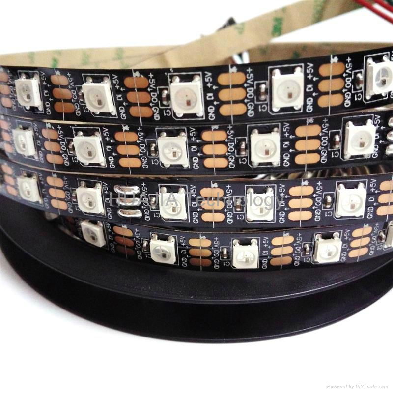 WS2812B 5V RGB Addressable LED Strip Black&White PCB 60leds/m 2811 IC IP30  3