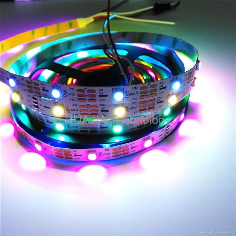 WS2812 LED Strip IP30 30LEDs/m Black&White PCB Board 5050 Addressable RGB Strips 2