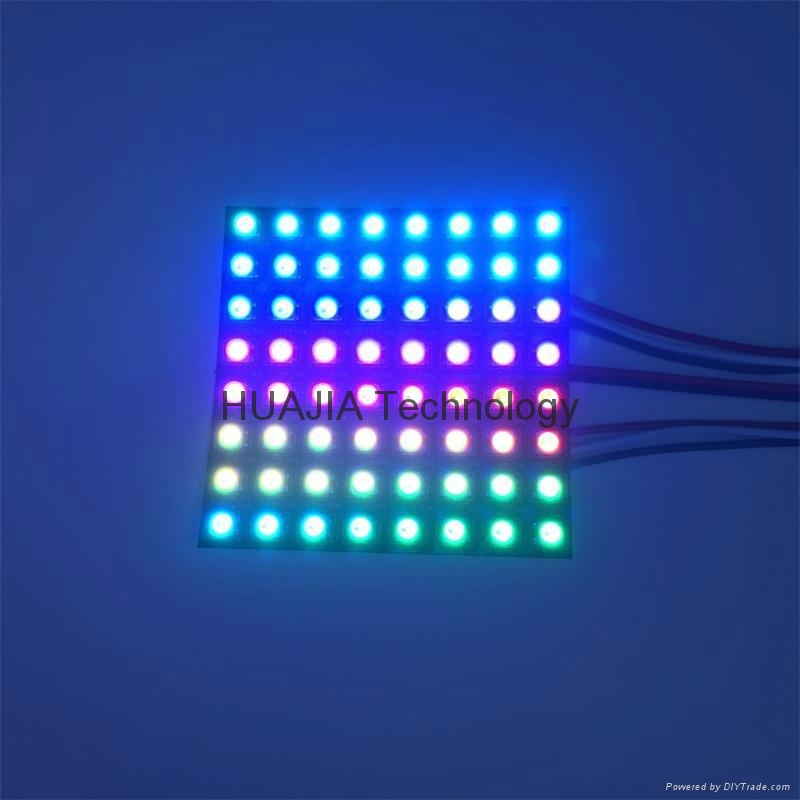 8*8幻彩像素屏ws2812b led廣告戶外顯示64像素點貼片式 2