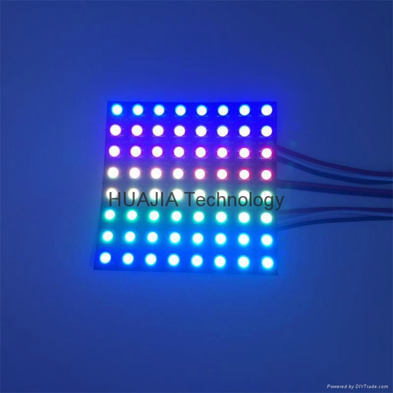 8*8幻彩像素屏ws2812b led廣告戶外顯示64像素點貼片式 4