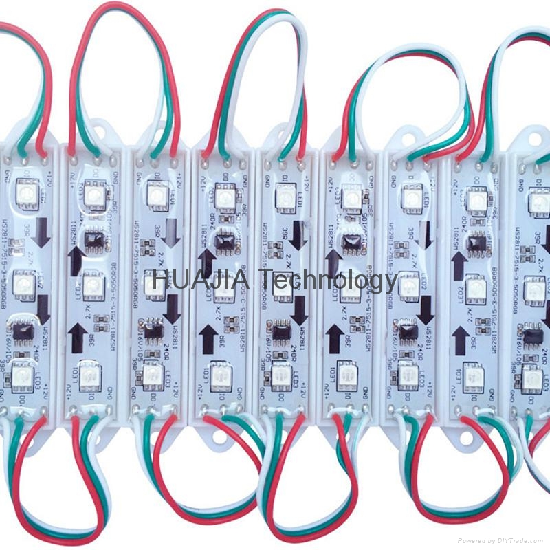 WS2811幻彩模组 全彩广告模组 3灯5050 LED全彩发光字灯箱防水 4