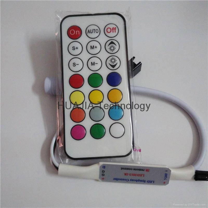 21Key DC5V-24V WS2811 IR LED Controller 63 Kinds Effects Led Pixel Controller  2