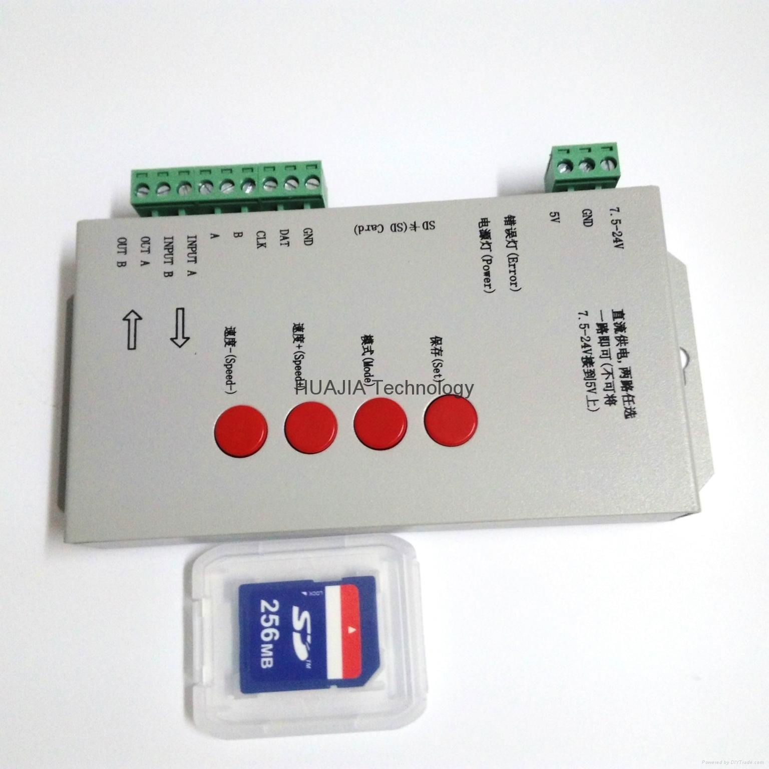 T1000S SD Card WS2801/WS2811/ WS2812B DC5~24V RGB Controller