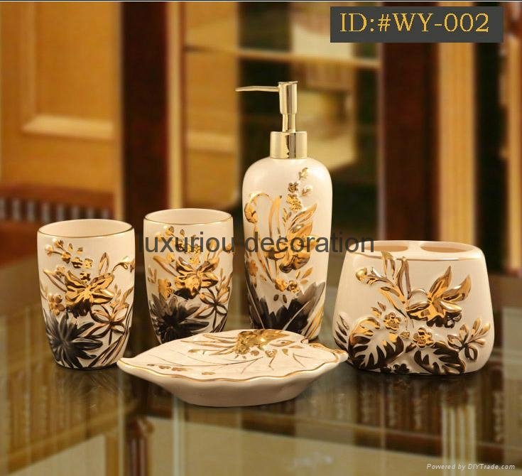 L-D high-end luxurious ceramic bathroom accessories（Housewarming gift）