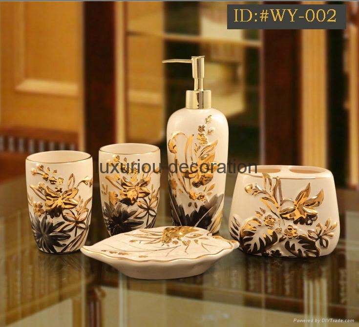 LD highend luxurious ceramic bathroom accessories（Housewarming gift